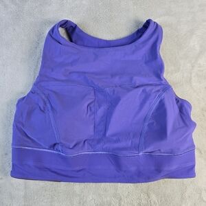 Lululemon Wunder Train Long Line Bra Purple Charged Indigo Support Sz 12
